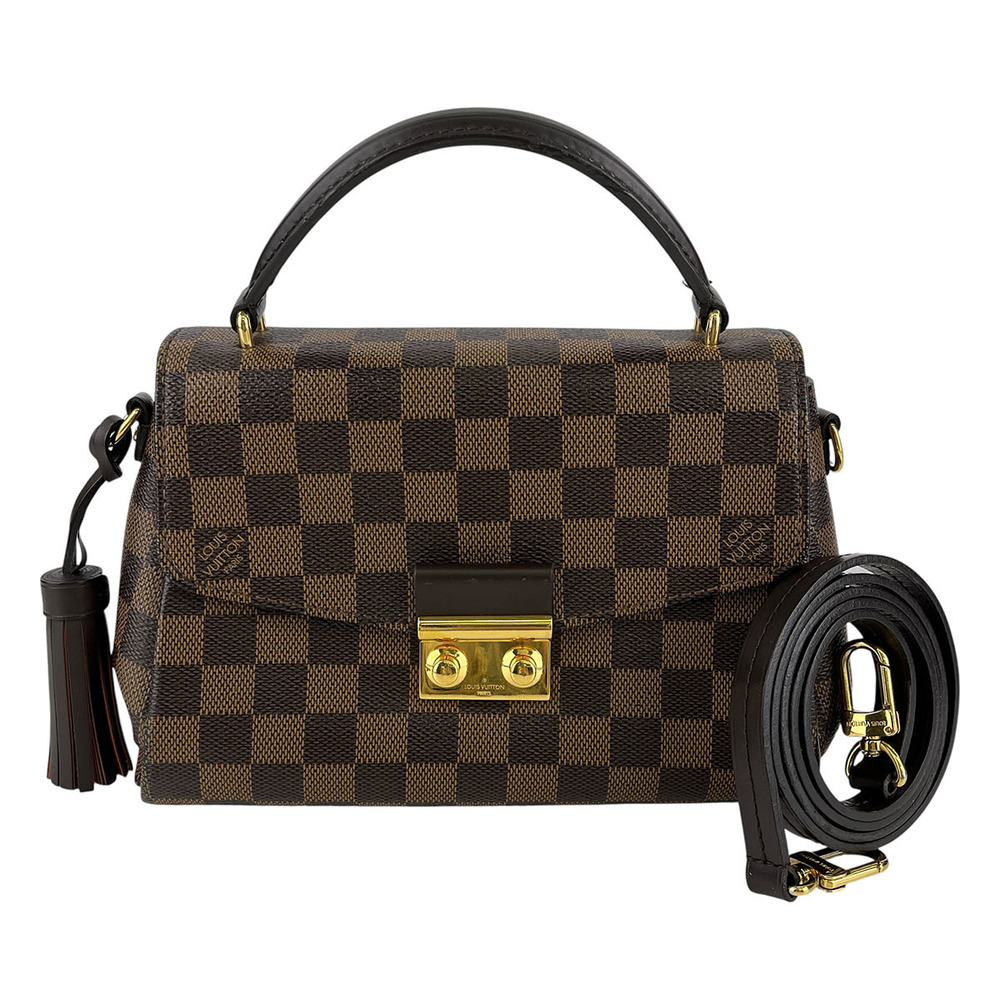 LOUIS VUITTON Croisette Shoulder Handbag Damier Canvas Brown